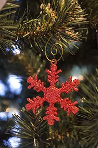 Photway Noel Kanca Süsler, 120 adet Metal Tel S Şeklinde Askıları Noel Ağacı Parti Topları Dekorasyon (Kırmızı, Yeşil, Altın