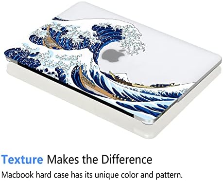 ıDonzon MacBook çantası Hava 13 inç M1 A2337 A2179 A1932 2022 2021 2020-2018 Sürümü, 3D Etkisi Mat Şeffaf Sert Kapak İle