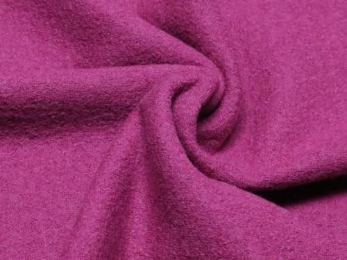 Minerva El Sanatları Haşlanmış Yün Ağır Ceket Ağırlık Elbise Kumaş Cerise Pembe-metre başına