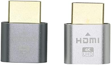 QİANRENON HDMI Sanal Fiş 4 K, Yüksek Çözünürlüklü Sanal Monitör Ekran Simülatörü, 3840x2160 @ 60Hz Başsız HDMI adaptörü için