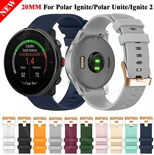 DZHTUS 20mm bileklikler Spor Bandı Polar Ateşleme / Birleştirmek Watchband Silikon Bilezik Değiştirme Polar Ateşleme 2 Smartwatch