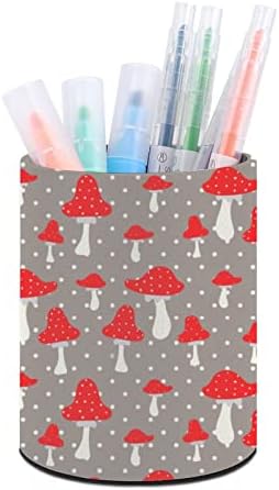 Sevimli Kırmızı Mantar Baskılı kalemlik kalem Bardak masa düzenleyici makyaj fırçası Tutucu Bardak Ev Sınıfı Ofis için