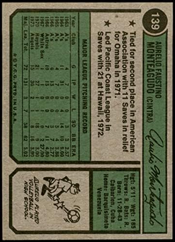 1974 Topps 139 T İşlem Gören Aurelio Monteagudo Philadelphia Phillies (Beyzbol Kartı) NM + Phillies