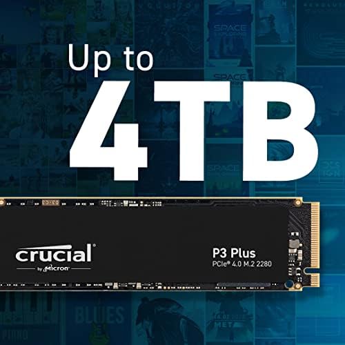 Önemli P3 Artı 4 TB PCIe Gen4 3D NAND NVMe M. 2 SSD, 5000 mb/s'ye kadar - CT4000P3PSSD8