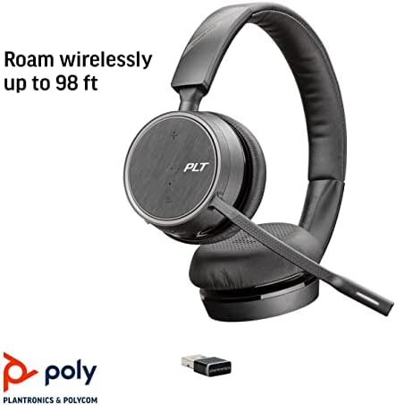 Plantronics-Voyager 4220 UC USB-A (Poly) - Bluetooth Çift Kulaklı (Stereo) Kulaklık-PC, Mac ve Masa Telefonuna Bağlanın-Gürültü