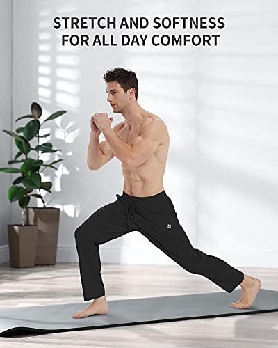 VYTERO Sweatpants Cepler ile Erkekler için, Gevşek Fit Rahat Pantolon, Düz Bacak Koşu Atletik Pantolon