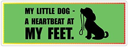 Pet Köpek Yavrusu Sahibi - Benim Küçük Köpeğim-Ayaklarımda Bir Kalp Atışı-Kalıp Kesim 3M Vinil Çıkartması TAMPON çıkartması