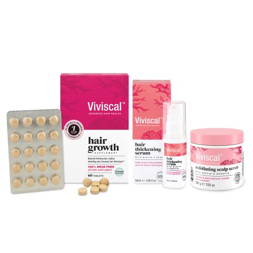 Kadınlar için Viviscal Saç Büyüme Takviyeleri Paketi, Klinik Olarak Kanıtlanmış, 60 Adet (1 Aylık Tedarik) + Viviscal Saç
