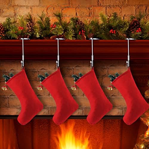 Oyydecor Noel Çorap Tutucular manto kancaları Askı Kavrama Kaymaz Güvenlik, Dönebilen Çorap Askıları Şömine Ev Dekor
