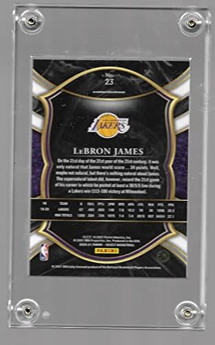 2020-21 Panini Mavi Seç 23 LeBron James Yolcu Salonu Los Angeles Lakers NBA Basketbol Ticaret Kartı