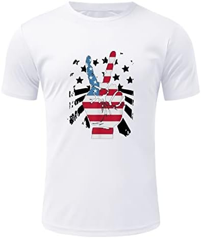 XXBR Amerikan Bayrağı T-Shirt erkek Vatansever Gömlek ABD Bayrağı Yıldız Çizgili Baskı Kısa Kollu Tee Gömlek 4th Temmuz Tops