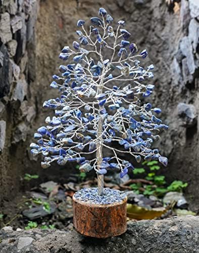 Lapis Lazuli Çakra Hayat Ağacı-Pozitif Enerji için El Yapımı Değerli Taş Ağacı, Kristal Hayat Ağacı, Yapay Ağaç, Feng Shui