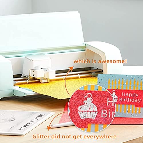 Glitter Kart Stoğu Kağıdı, 30 Yaprak 250gsm Parlak Kağıt, Premium A4 Sparkle Parlak kraft el işi kağıdı, DIY Projeleri için