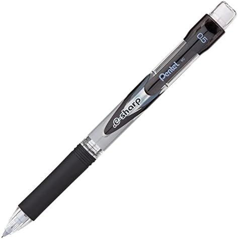 Pentel ® e-Sharp™ Mekanik Kurşun Kalemler, 0,5 mm, %72 Geri Dönüştürülmüş, Siyah, 12'li Paket