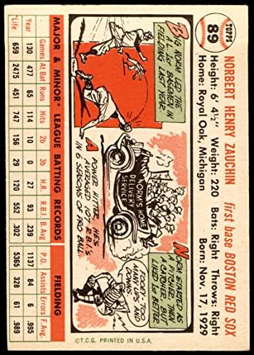 1956 Topps Beyzbol 89 Norm Zauchin Mickeys Kartlarıyla Mükemmel (10 üzerinden 5)