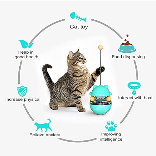 YLAST Kedi Tumbler Aperatif Topu, İnteraktif Kedi Maması Dağıtım Oyuncak Topu Kedi Maması Dağıtım Topu Plastikten Yapılmıştırbüyük,