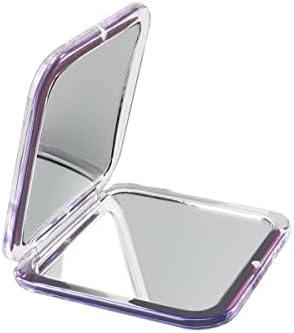Büyüteç Kompakt Ayna-Kar Taneleri Zarif Kompakt Cep Mini Makyaj Aynası Çift Taraflı 1x / 15x Büyütme Kozmetik Aynalar Seyahat