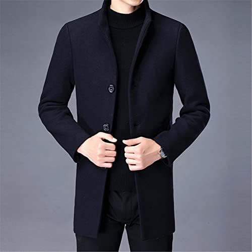 Erkek giyim Uzun yün paltolar Moda Dış giyim yün ve karışımları sonbahar kışlık ceketler