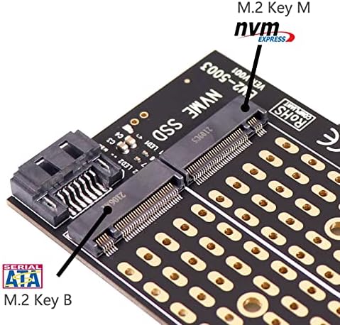 M. 2 NVMe PCIe Adaptörü, çift M2 SATA B Anahtar ve NVMe M Anahtar PCI-e x4 Adaptör Kartı 2280 2260 2242 2230 SSD, M. 2 Soğutucu