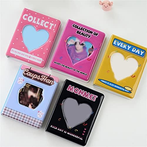 MXIAOXIA Fotoğraf Albümü kart tutucu Makbuz Depolama İçi Boş Aşk Kalp Fotoğraf Tutucu İş kart çantası fotocard Tutucu (Renk: