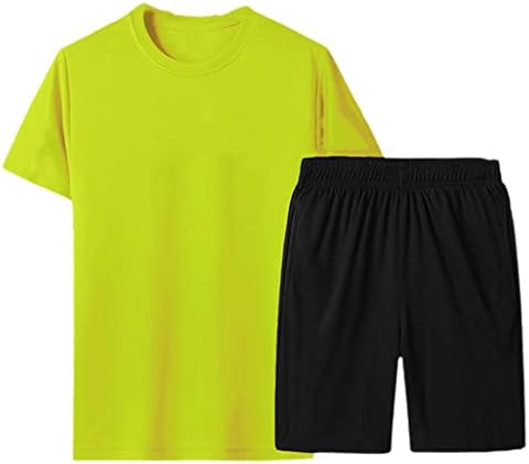 Yaz erkek Eşofman T-Shirt Şort Takım Elbise Spor İki Parçalı Setleri Koşu Kısa Kollu Sweatpants