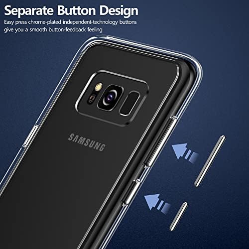 Samsung Galaxy ıçin Rayboen S8 Telefon Kılıfı Kristal Temizle Tasarım Darbeye Kaymaz Koruyucu Samsung s8 Sert Plastik Telefon