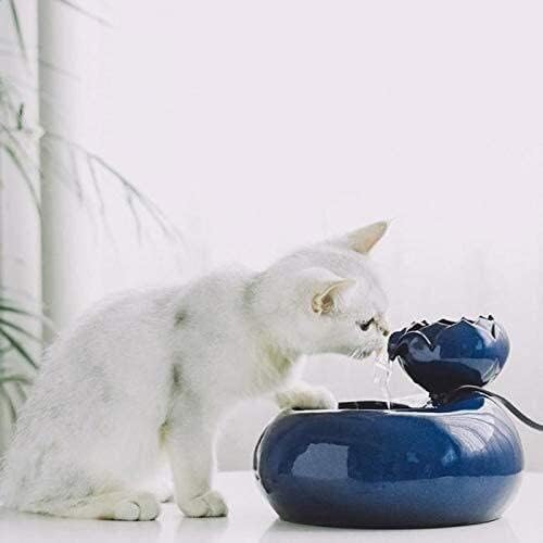 Kedi İçme Suyu Çeşmesi, Kediler ve Köpekler için 1.2 Litre Seramik Pet Su Çeşmeleri, Sessiz Pompalı ve Filtreli Elektrikli