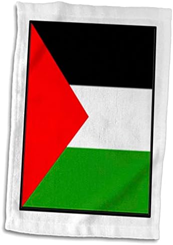 3dRose Florene Dünya Bayrağı Düğmeleri - Filistin Bayrağı Düğmesinin Fotoğrafı-Havlular (twl-98466-1)