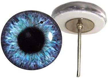 Mor ve Mavi Saat Yüzü Cam Gözler Tel Pin Mesajları İğne Keçe Bebek Yapma Malzemeleri ve Diğer El Sanatları (8mm)
