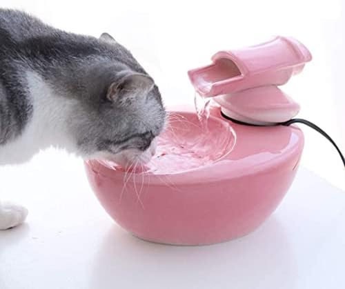 pet su sebili Taşınabilir Pet Su Tiryakisi Çeşme Otomatik Sirkülasyon su kasesi Kedi Köpek Yavrusu için, Seramik Pet su sebili