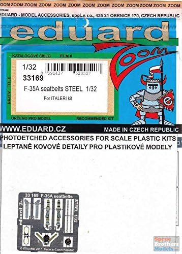 Eduard Photoetch Zoom 1: 32-f-35a Emniyet Kemerleri Çelik Italeri Kiti