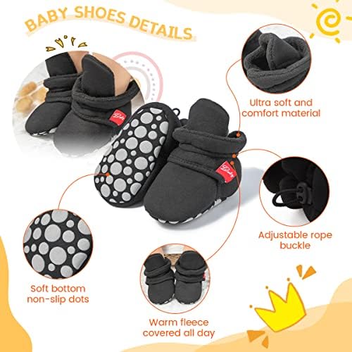 ohsofy Yenidoğan Bebek Pamuk Patik Kalmak Terlik Kış Sıcak Yumuşak ayakkabı Kaymaz Bebek yarım çizmeler Beşik Ayakkabı