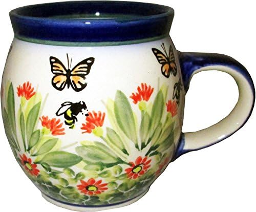 Polonya Çömlekçilik Kabarcık Kupa / Çay bardağı 16 oz, Eva'nın Koleksiyonu Bahar