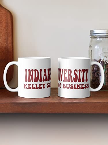 Indiana Üniversitesi Kelley İşletme Okulu Sevimli Metin Kelime Trendy Kahve KUPA Trendleri Tasarım Baskı Çift Taraflı Yenilik
