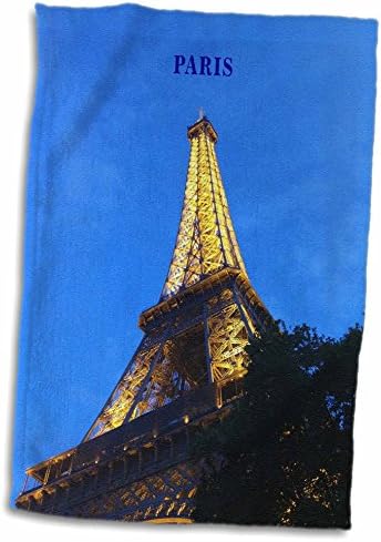 3dRose Florene Fransa - Bastille Kutlaması için Eyfel Kulesi aydınlandı-Havlular (twl-62105-1)