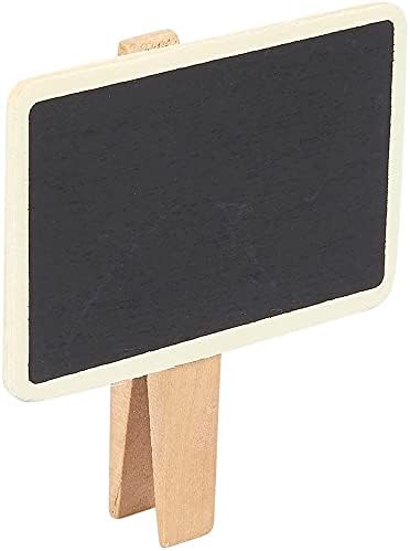Juvale Mini Blackboard Clips-12-Set Kara Tahta Etiket İşaretleri, Not için Ahşap Mesaj Panosu, Not Alma, Gıda Etiketi, Parti