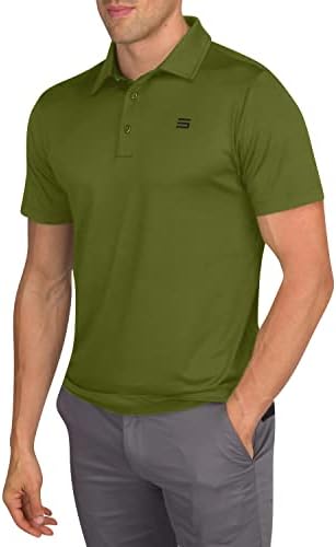 Erkek Untucked Golf Polo Gömlekleri-Mükemmel Uzunlukta, Çabuk Kuruyan, 4 Yönlü Streç Kumaş. Nem Esneklik, UPF 50 + Koruma