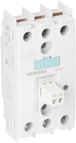 Siemens 3RF22 55-1AC45 Katı Hal Rölesi, 45mm, 3 Faz, 3 Faz Kontrollü, Vidalı Terminal, Sıfır Nokta Anahtarlama, 48-600V Nominal