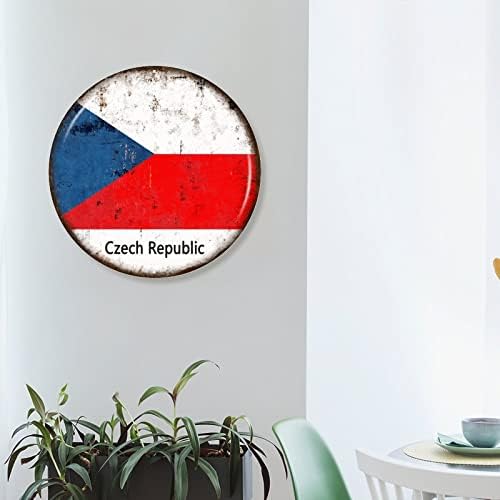 Madcolitote Çek Cumhuriyeti Bayrağı Karşılama Kapı İşareti Çek Cumhuriyeti Metal İşareti Yurtsever Dekor Ülke Hatıra Özel