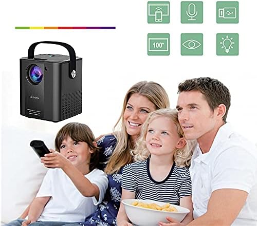 NIZYH P500 Mini Projektör Smartphone için Taşınabilir Ev Sineması Full HD Desteklenen 1080P Film Beamer Ev Eğlencesi için