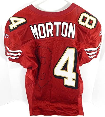 2005 San Francisco 49ers Johnnie Morton 84 Oyunu Yayınlandı Kırmızı Forma 42 DP28769-İmzasız NFL Oyunu Kullanılmış Formalar