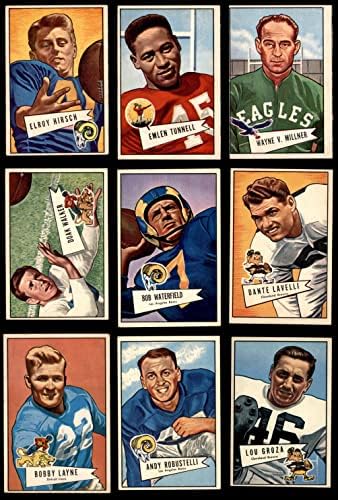 1952 Bowman Büyük Futbol Komple Seti (Futbol Seti) VG / EX