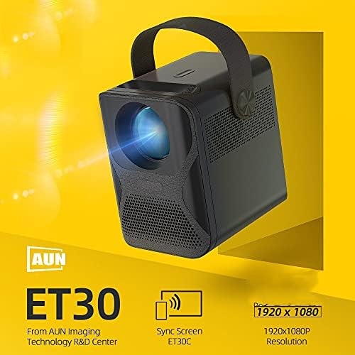 ZLXDP Tam Projektör 1920x1080P WıFı Mini Projektör Ev Sineması Telefonu LED Video Beamer 4k Çözme 7800mAH (Boyut: ET30)
