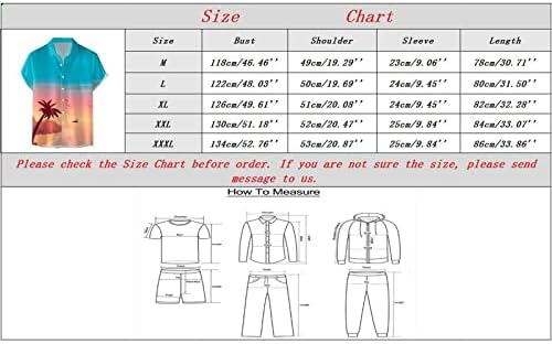 XXBR Erkek Moda ve Eğlence 3D Dijital Baskı Düğmesi Yaka Kısa Kollu Gömlek Üst Uzun Egzersiz Gömlek Erkekler