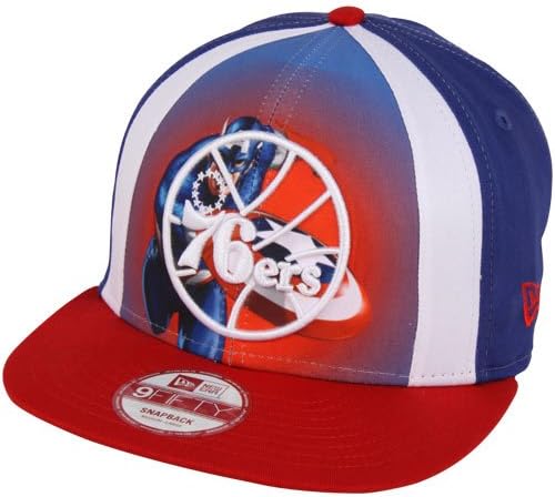 NBA Yeni Dönem Philadelphia 76ers Marvel Hero 9 ELLİ Snapback Şapka-Kraliyet Mavisi / Kırmızı
