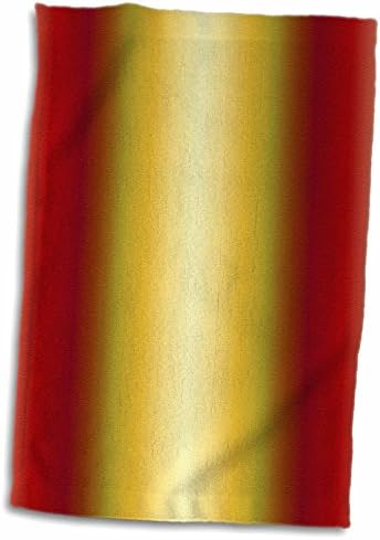 3dRose Florene Renk Yıkama-Kırmızı ve Altın-Havlular (twl-30636-1)