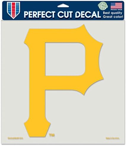 MLB Pittsburgh Pirates 79931010 Mükemmel Kesim Renkli Çıkartma, 8 x 8, Siyah