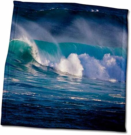 3dRose ABD, Hawaii, Boru Hattı boyunca büyük dalgalar Plaj Havluları (twl-230717-3)