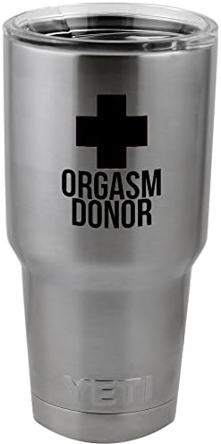 Orgazm Donör vinil yapışkan Çıkartması Yeti Kupa Bardak Termos Pint Cam (4 Geniş Çıkartması SADECE, Fincan)
