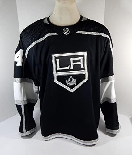 2021-22 Los Angeles Kralları Brett Hyland 74 Oyun Siyah Forma Yayınladı 56 DP33562 - Oyun Kullanılmış NHL Formaları